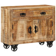 Sideboard With 2 Drawers And 1 Cabinet Rough Mango Wood