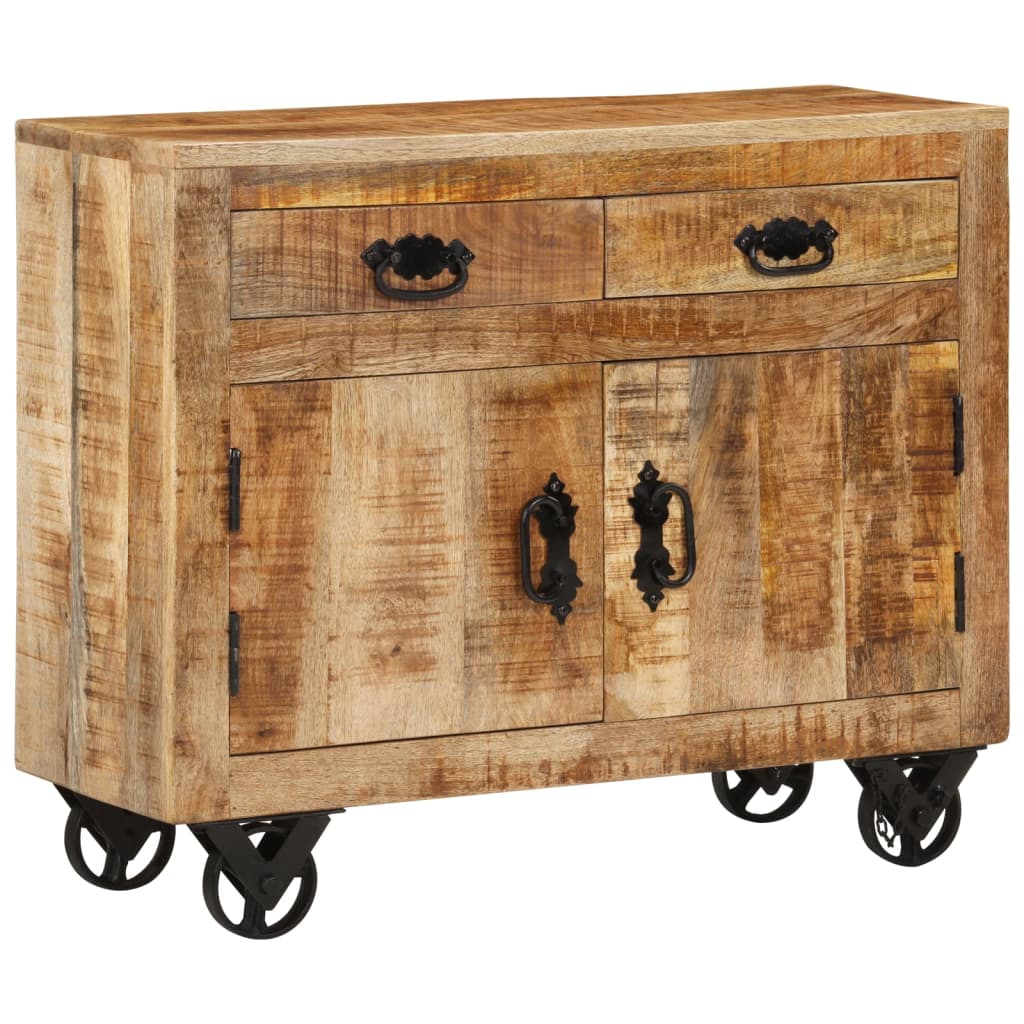 Sideboard With 2 Drawers And 1 Cabinet Rough Mango Wood