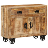 Sideboard With 2 Drawers And 1 Cabinet Rough Mango Wood