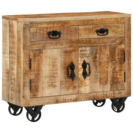 Sideboard With 2 Drawers And 1 Cabinet Rough Mango Wood
