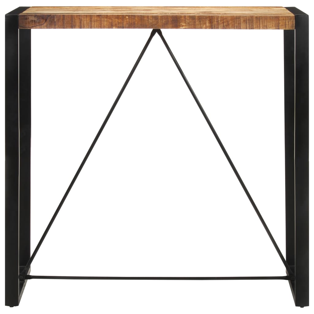 Bar Table 110x55x110 cm Solid Rough Wood Mango