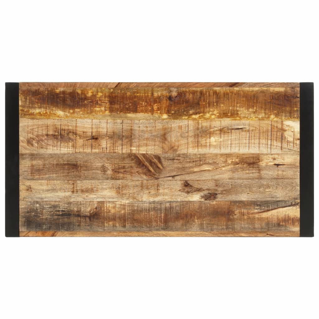 Bar Table 110x55x110 cm Solid Rough Wood Mango