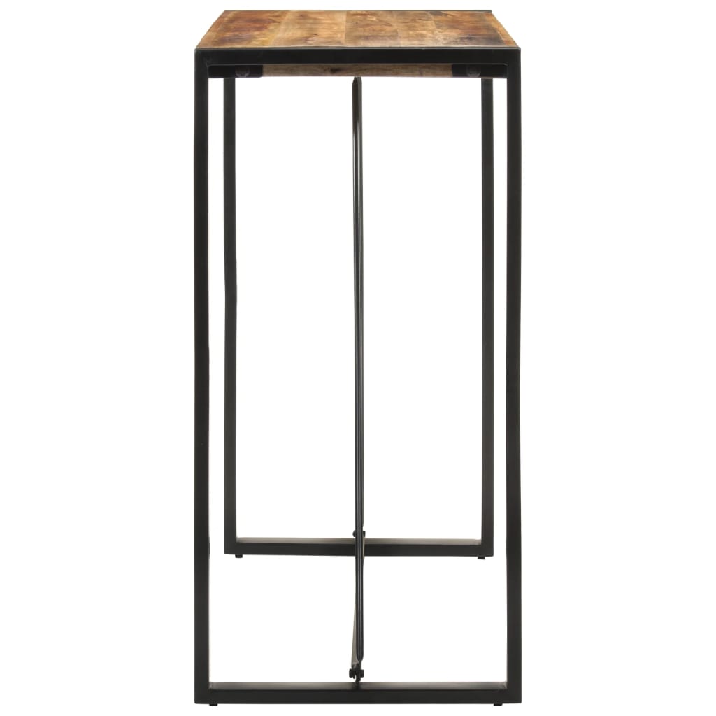 Bar Table 110x55x110 cm Solid Rough Wood Mango