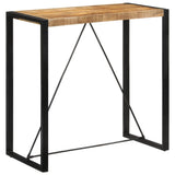 Bar Table 110x55x110 cm Solid Rough Wood Mango