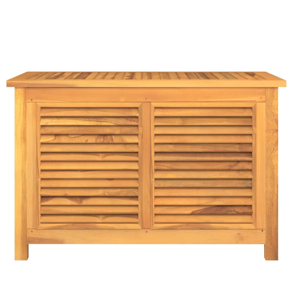 Garden Storage Box With Bag Solid Wood Teak
