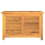 Garden Storage Box With Bag Solid Wood Teak
