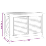 Garden Storage Box With Bag Solid Wood Teak