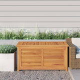 Garden Storage Box With Bag Solid Wood Teak