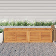 Garden Storage Box With Bag Solid Wood Teak