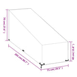Sunlounger Cover 12 Eyelets Polyethylene