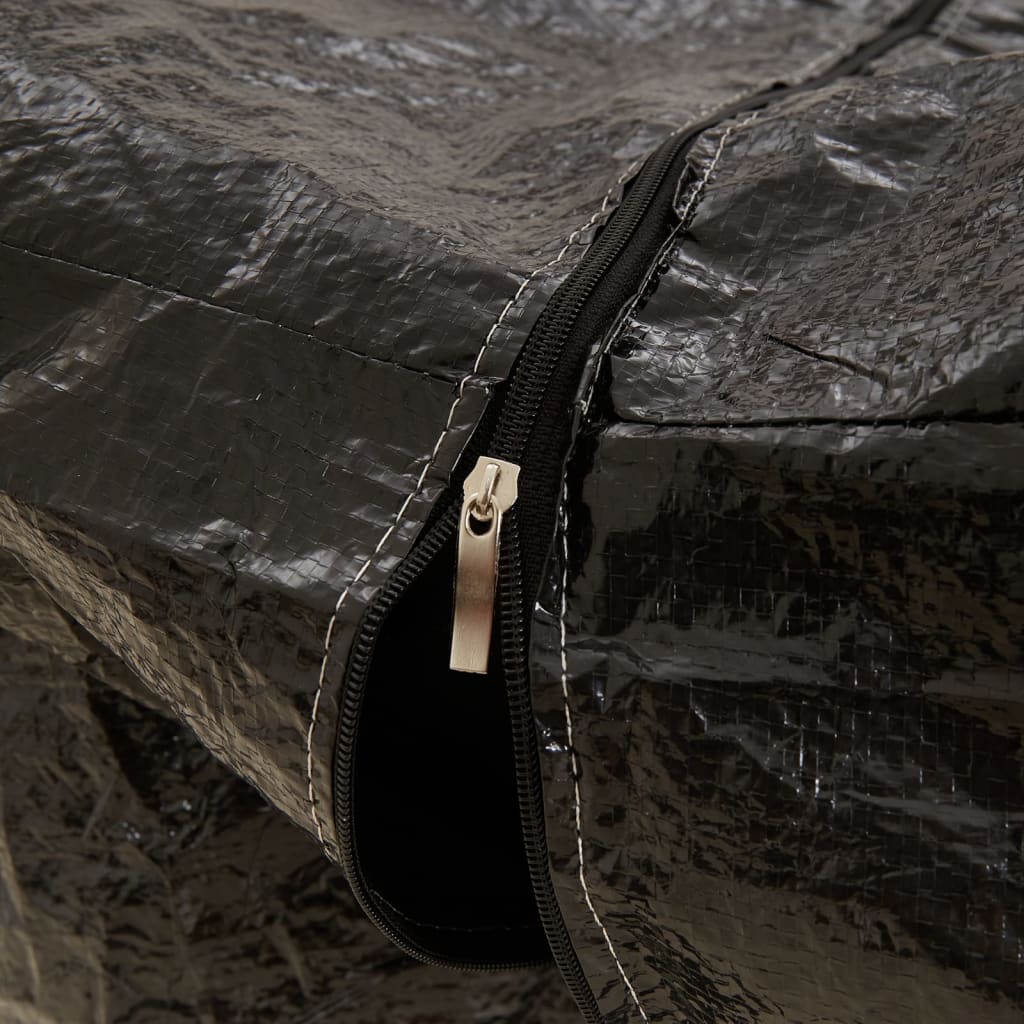 Garden Cushion Storage Bag Black Polyethylene
