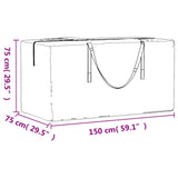 Garden Cushion Storage Bag Black Polyethylene