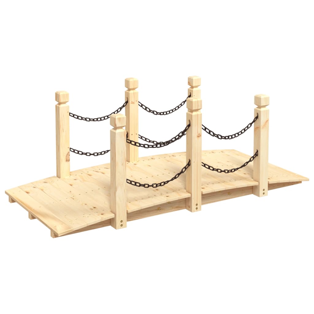 Garden Bridge 150X67X56Cm Solid Wood Spruce