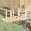 Garden Bridge 150X67X56Cm Solid Wood Spruce