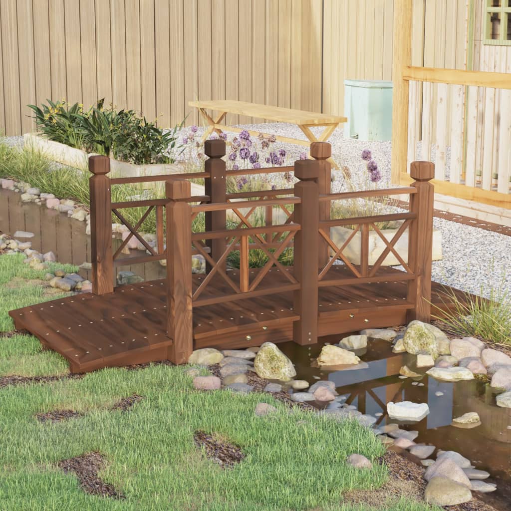 Garden Bridge 150X67X56Cm Solid Wood Spruce