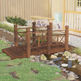 Garden Bridge 150X67X56Cm Solid Wood Spruce