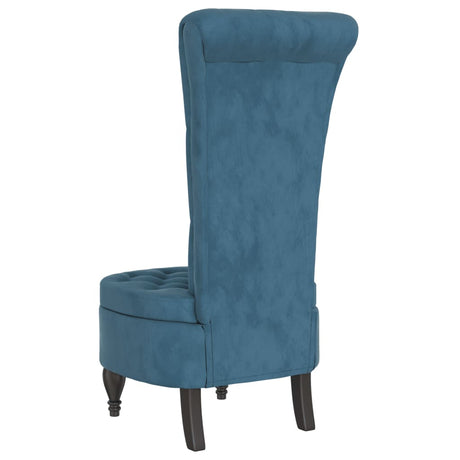 High Back Chair Velvet Button Design