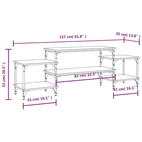 Tv Cabinet 157X35X52 Cm Engineered Wood