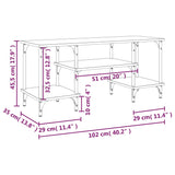 Tv Cabinet 102X35X45.5 Cm Engineered Wood