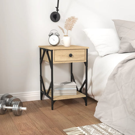 Bedside Cabinet 40X42X60 Cm Engineered Wood