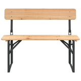 3 Piece Folding Beer Table Set Solid Wood Fir
