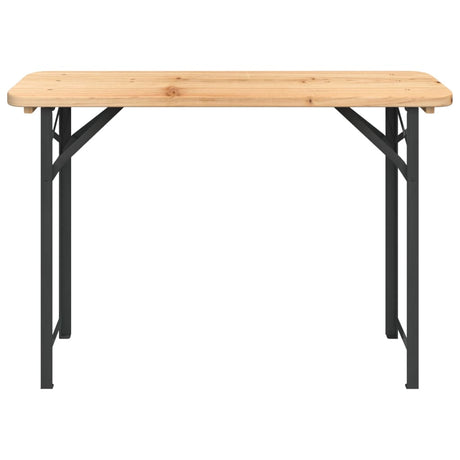 3 Piece Folding Beer Table Set Solid Wood Fir