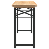 3 Piece Folding Beer Table Set Solid Wood Fir