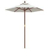 Garden Parasol With Wooden Pole 196X231 Cm