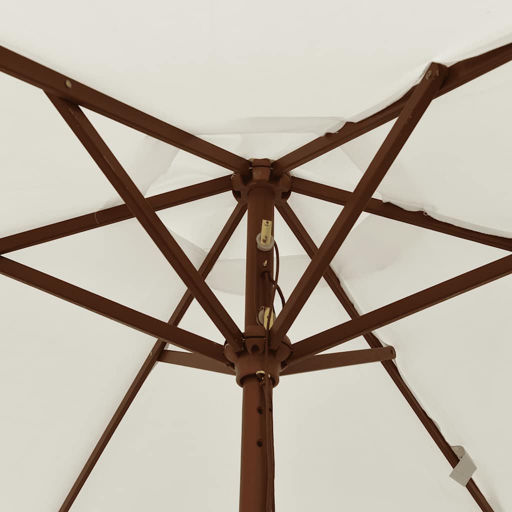 Garden Parasol With Wooden Pole 196X231 Cm