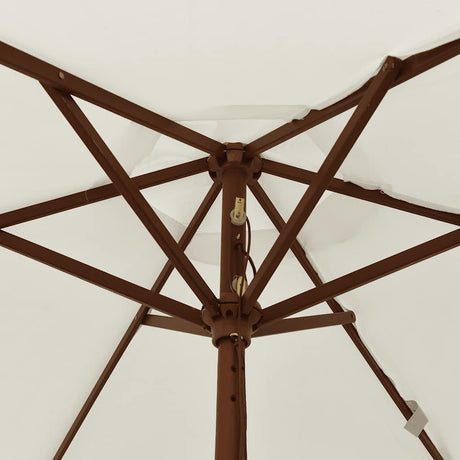 Garden Parasol With Wooden Pole 196X231 Cm