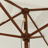Garden Parasol With Wooden Pole 198X198X231 Cm