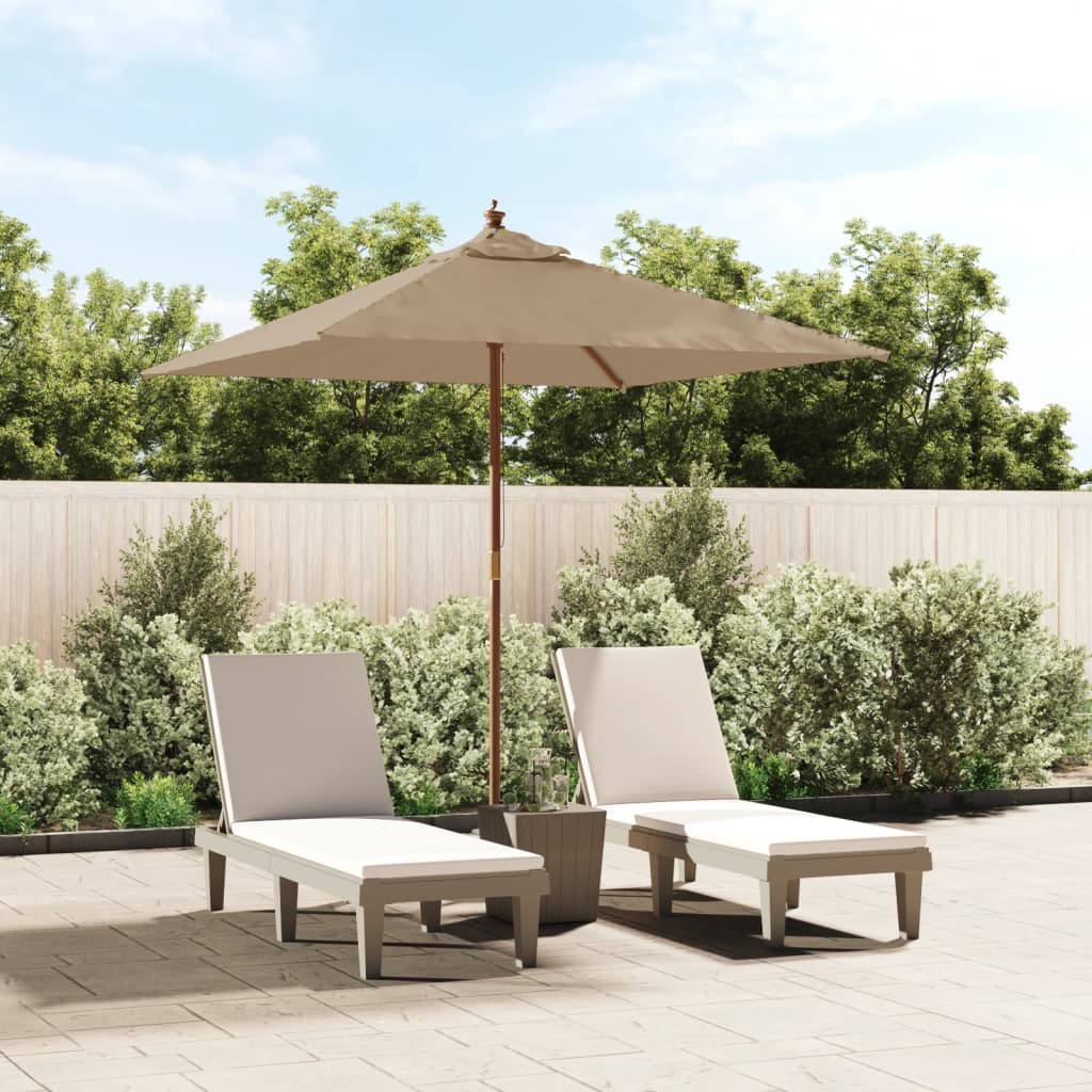 Garden Parasol With Wooden Pole 198X198X231 Cm