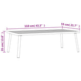 Garden Coffee Anthracite 110X55X35Cm Steel