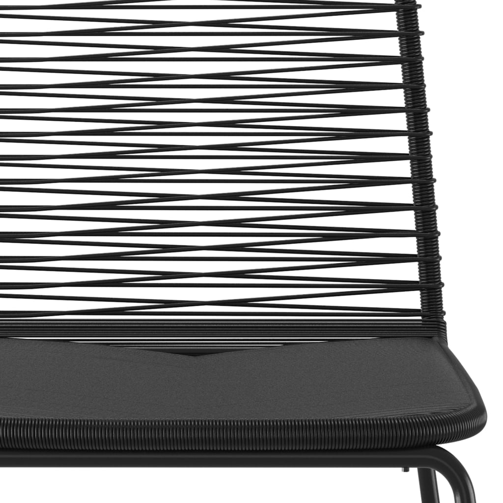 5 Piece Garden Dining Set Black