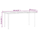 7 Piece Garden Dining Set Black