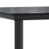 5 Piece Garden Dining Set Black Cotton Rope And Steel