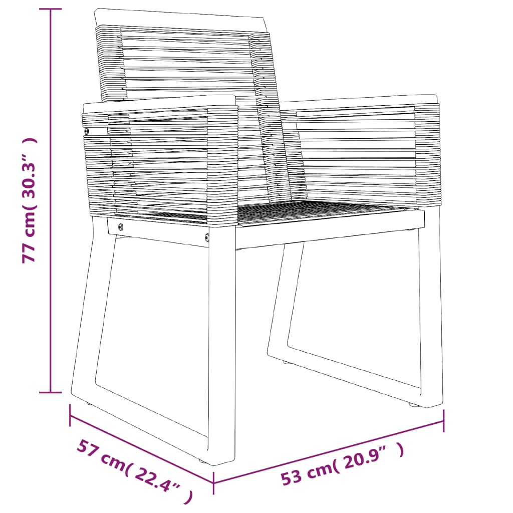 5 Piece Garden Dining Set Black Pvc Rattan