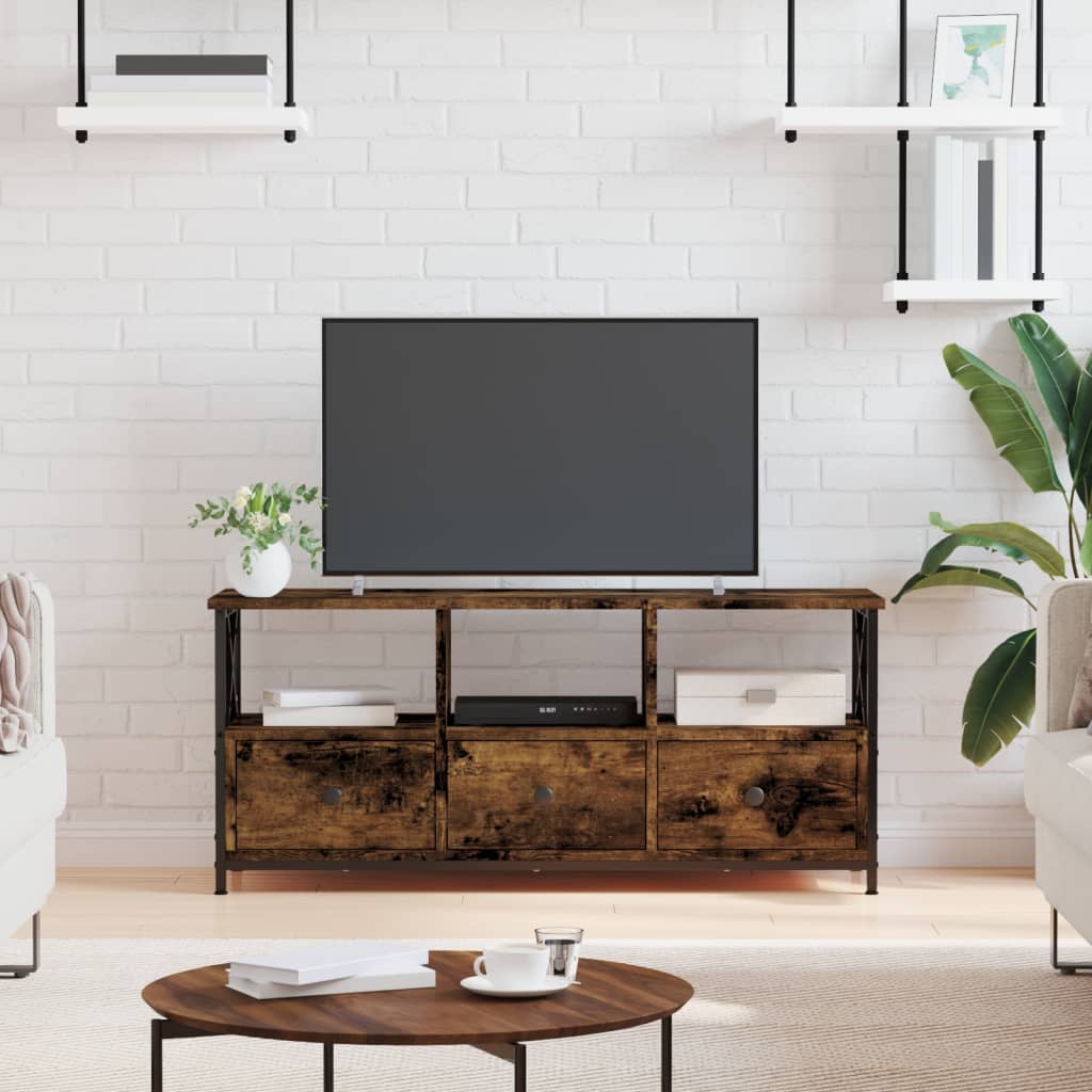 Tv Cabinet 90X33X45 Cm Engineered Wood&Iron