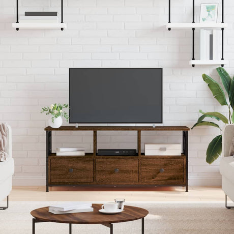 Tv Cabinet 90X33X45 Cm Engineered Wood&Iron