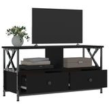 Tv Cabinet 90X33X45 Cm Engineered Wood&Iron