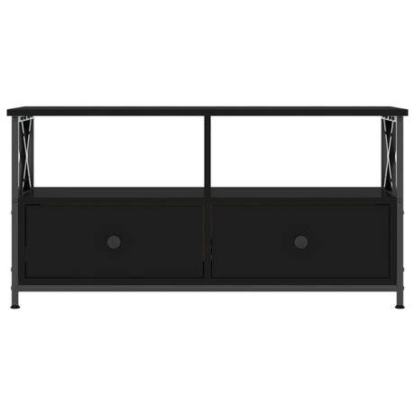 Tv Cabinet 90X33X45 Cm Engineered Wood&Iron