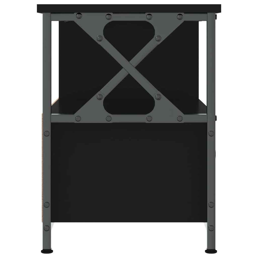 Tv Cabinet 90X33X45 Cm Engineered Wood&Iron