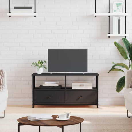 Tv Cabinet 90X33X45 Cm Engineered Wood&Iron