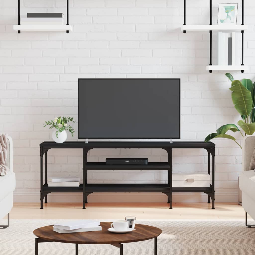 Tv Cabinet 161X35X45 Cm Engineered Wood&Iron