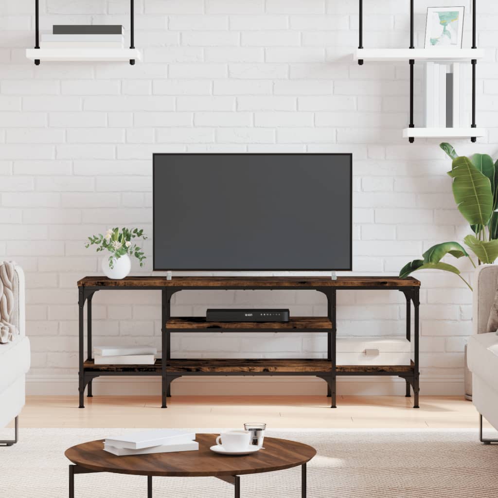 Tv Cabinet 161X35X45 Cm Engineered Wood&Iron