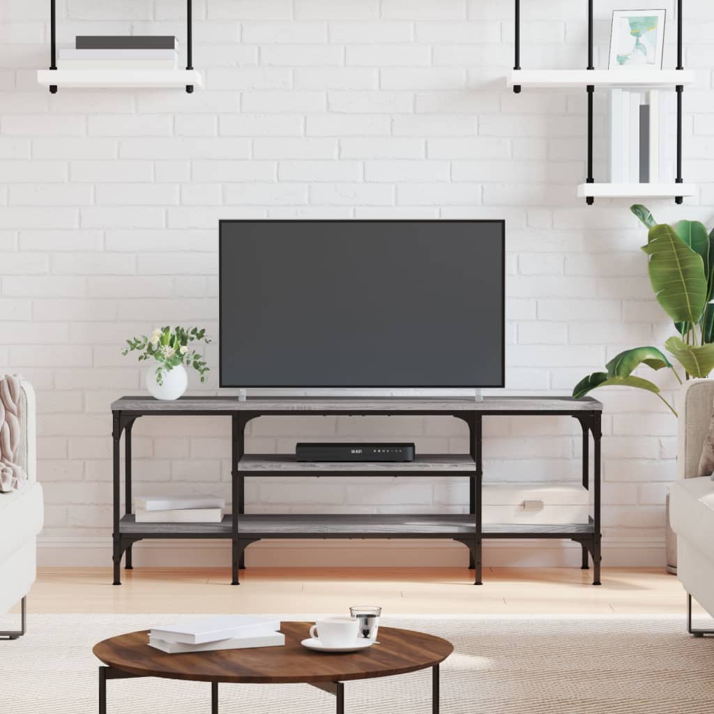 Tv Cabinet 161X35X45 Cm Engineered Wood&Iron