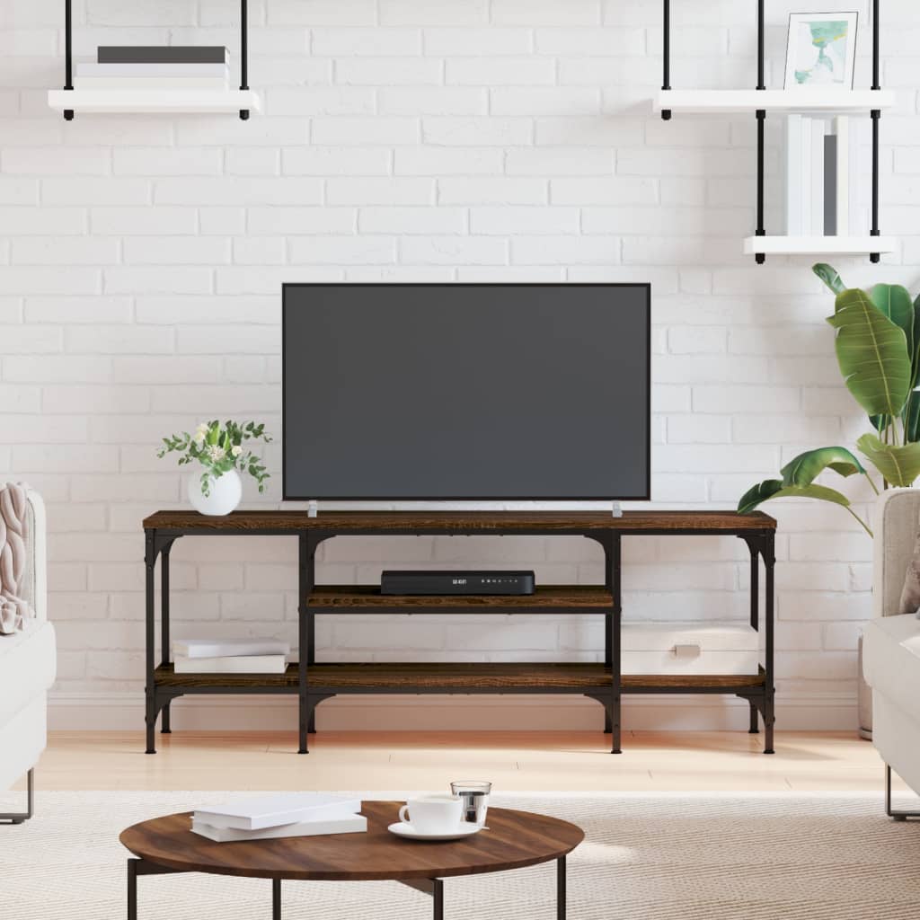 Tv Cabinet 161X35X45 Cm Engineered Wood&Iron