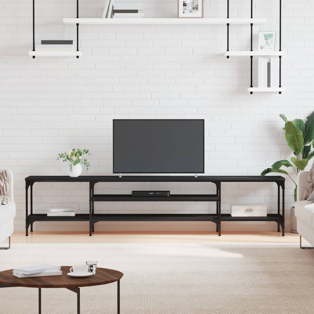 Tv Cabinet 161X35X45 Cm Engineered Wood&Iron