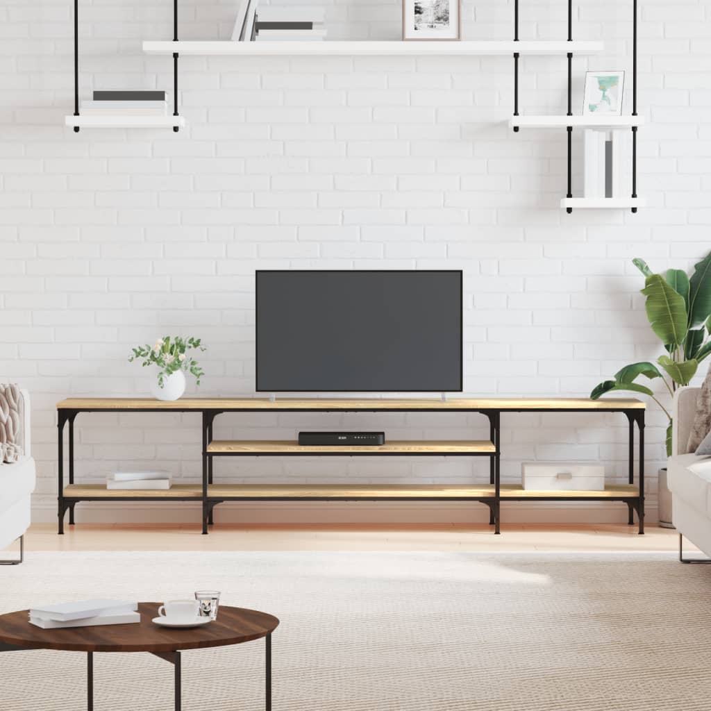 Tv Cabinet 161X35X45 Cm Engineered Wood&Iron