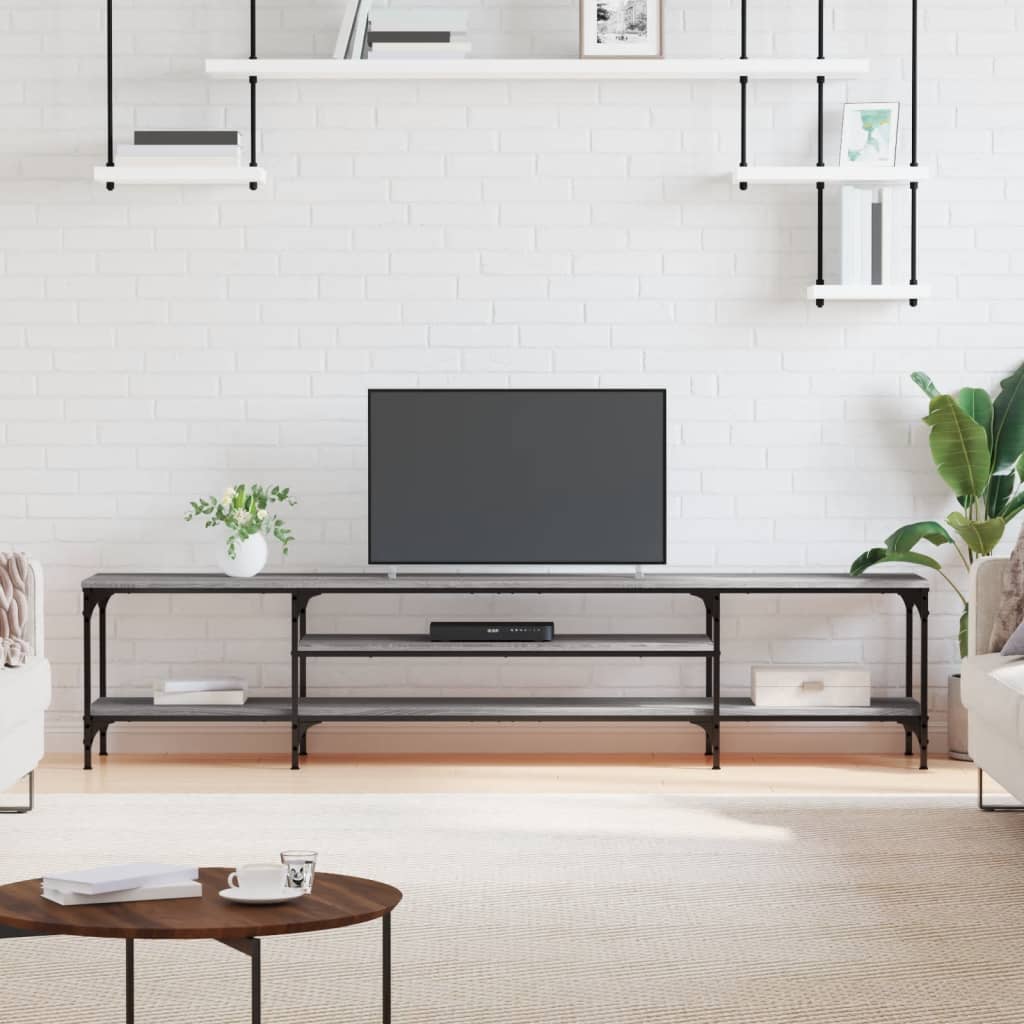 Tv Cabinet 161X35X45 Cm Engineered Wood&Iron